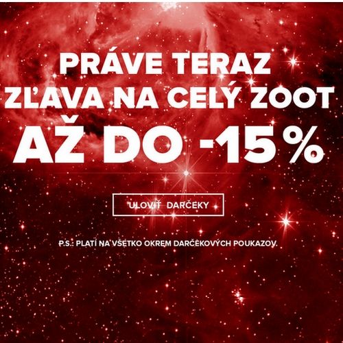 ZĽAVA na celý ZOOT 15%