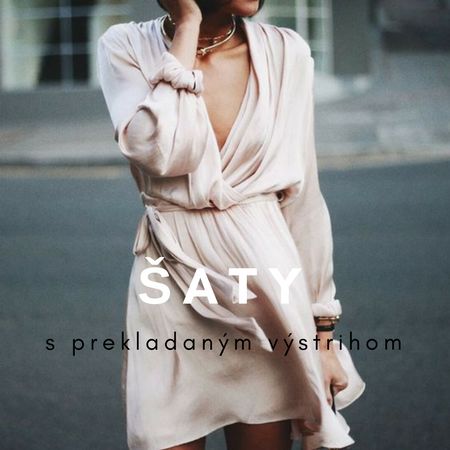 Šaty s prekladaným výstrihom