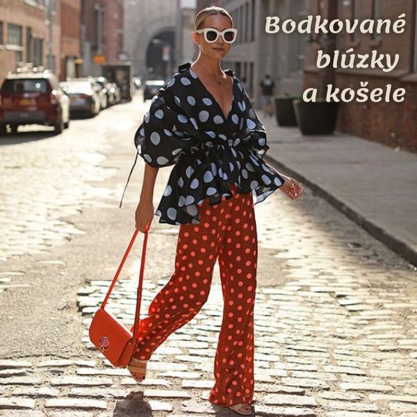 Bodkované blúzky a košele