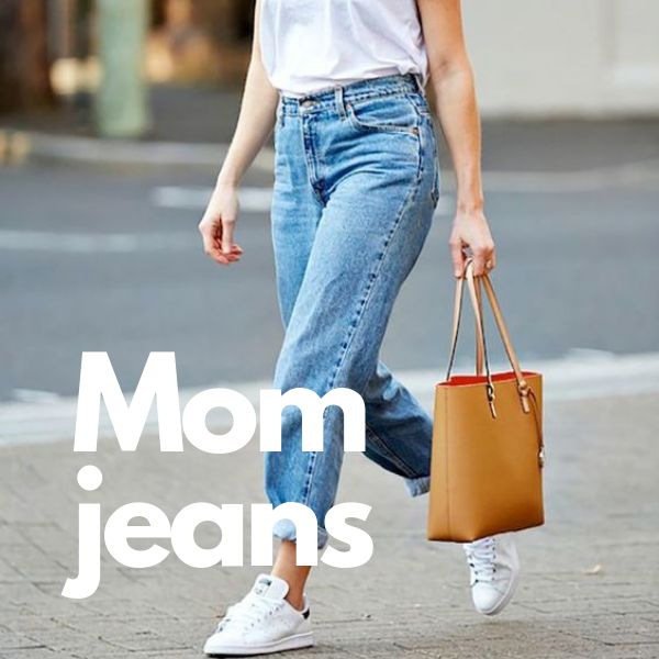 5x outfit s mom džínsami