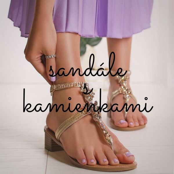 Sandále s kamienkami