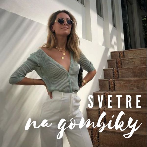 Svetre na gombíky 
