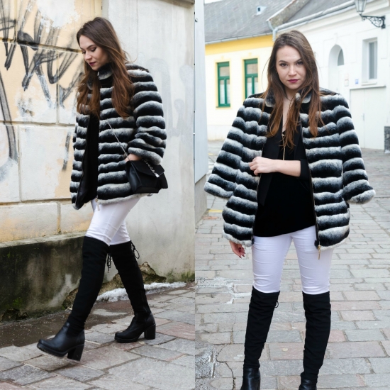Black and white