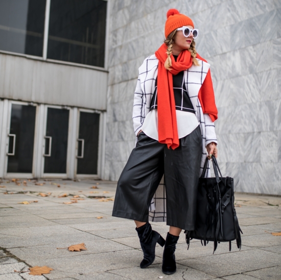 Kožené culottes