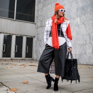 Kožené culottes