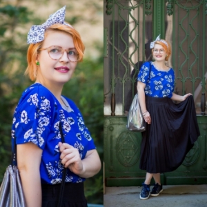 Modrý outfit