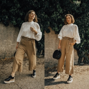 Hnedé culottes