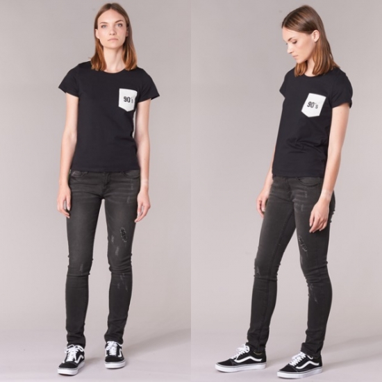 Čierne slim džínsy & Vans tenisky