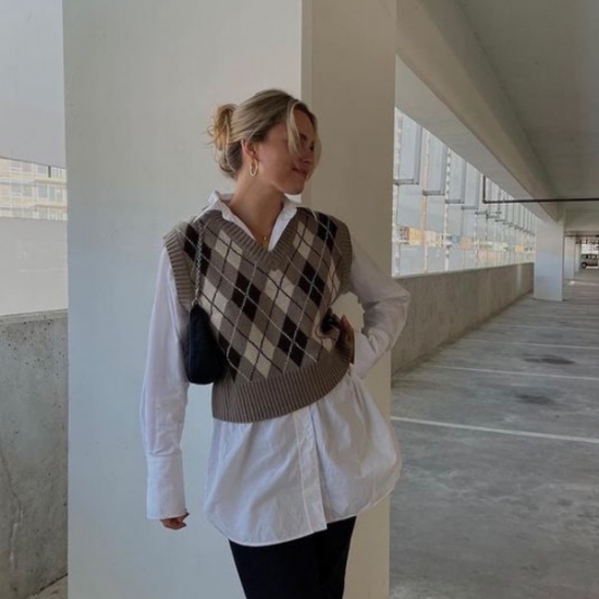Oversize košeľa a vesta