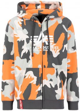 ALPHA INDUSTRIES Mikina  antracitová / svetlosivá / mandarínková / biela