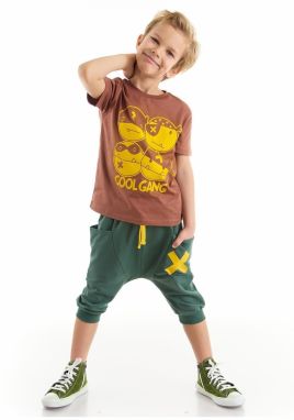 Denokids Cool Gang Boy's T-shirt Capri Shorts Set