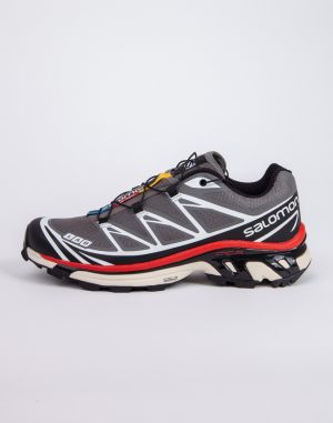 Salomon XT-6 Pewter/Black/Aurora Red 43 1/3