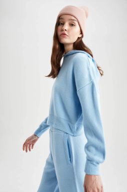 DEFACTO Oversize Fit Hooded Sweater