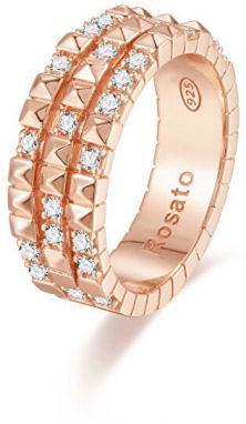 Rosato Originálne bronzový prsteň so zirkónmi cubic RZA016 52 mm