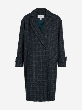 Women's Dark Green Plaid Coat VILA Vijay - Women