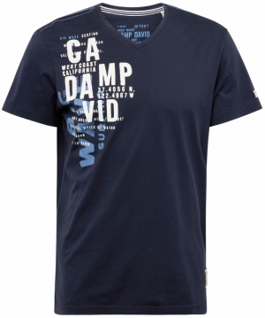 CAMP DAVID Tričko  modrá / námornícka modrá / biela