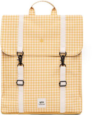 Lefrik Handy Backpack Printed Vichy Mustard