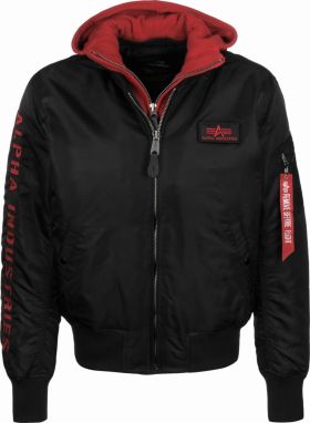 ALPHA INDUSTRIES Prechodná bunda  červená / čierna