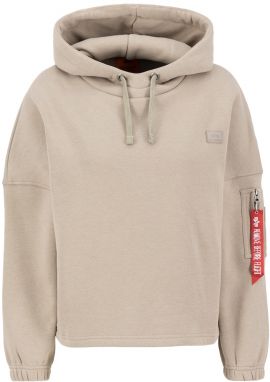 ALPHA INDUSTRIES Mikina  piesková / červená / biela