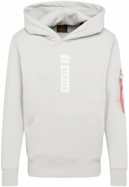 ALPHA INDUSTRIES Mikina  svetlosivá / biela