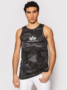 Alpha Industries Tank top Basci Camo 126566C Sivá Regular Fit