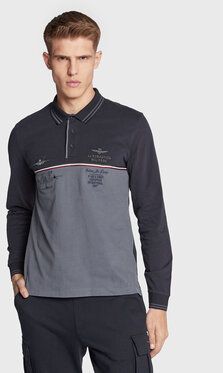 Aeronautica Militare Polokošeľa 222PO1660J566 Tmavomodrá Slim Fit