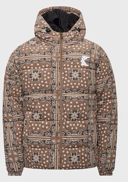 Karl Kani Vatovaná bunda Corduroy Paisley 6076829 Hnedá Regular Fit