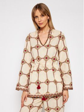 Tory Burch Tunika Embroidered 76789 Béžová Regular Fit