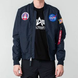 Alpha Industries MA-1 TT NASA Reversible II Blue