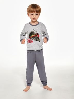 Pyjamas Cornette Kids Boy 478/145 Train L/R 86-128 grey