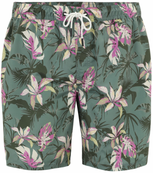 Jack & Jones Plus Plavecké šortky 'FIJI'  zelená / tmavozelená / orchideová / šedobiela