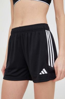 Tréningové šortky adidas Performance Tiro 23 dámske, čierna farba, s nášivkou, stredne vysoký pás