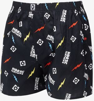 Horsefeathers Manny Boxer Shorts Black/ Ignite Print