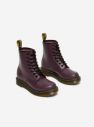 Tmavofialové dámske kožené členkové topánky Dr. Martens galéria