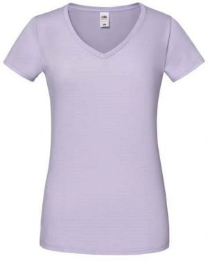 Lavender Women's T-shirt Iconic Vneck Fruit of the Loom