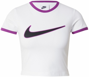 Nike Sportswear Tričko  tmavofialová / biela