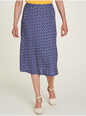 Purple Women's Patterned Midi Skirt Tranquillo - Women