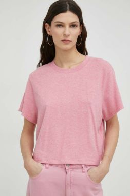 Tričko American Vintage dámsky, ružová farba