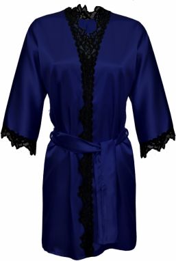 DKaren Woman's Housecoat Viola Navy Blue