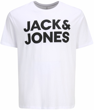 Jack & Jones Plus Tričko  čierna / biela