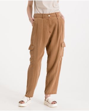 Nohavice pre ženy Replay - hnedá