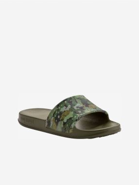 Coqui Tora Green Kids Camouflage Slippers - Boys