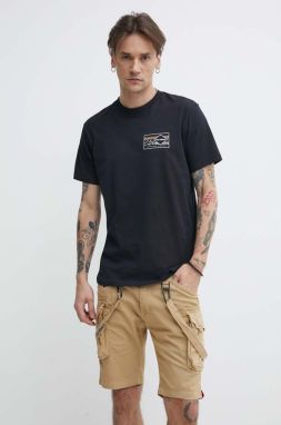 Bavlnené tričko Billabong Adventure Division pánske, čierna farba, s potlačou, ABYZT02299