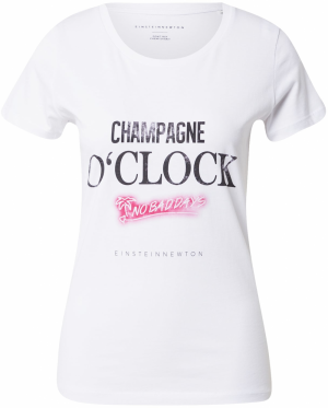 EINSTEIN & NEWTON Tričko 'Champagne O´clock'  ružová / čierna / biela