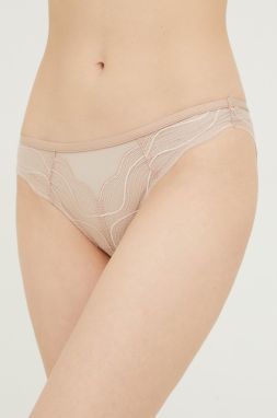 Nohavičky Calvin Klein Underwear béžová farba,