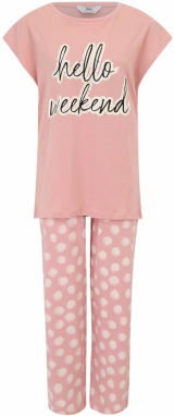 Dorothy Perkins Tall Pyžamo  béžová / rosé / čierna