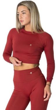 GOLDBEE CROP-TOP BECLASSIC Dámsky crop top, vínová, veľkosť