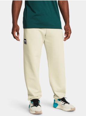 Krémové tepláky Under Armour Pjt Rock Hwt Terry Jgr