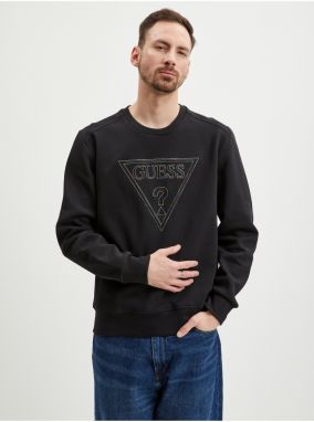 Black Mens Sweatshirt Guess Vil - Men