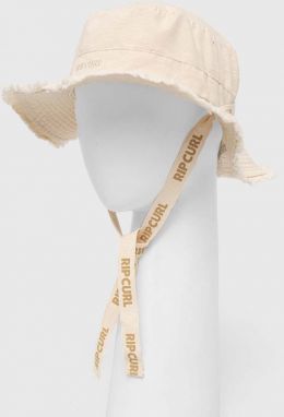 Bavlnený klobúk Rip Curl béžová farba, bavlnený